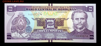 Гондурас 2 лемпира 2012 unc до 30.07.17. 22:00 мск - 2