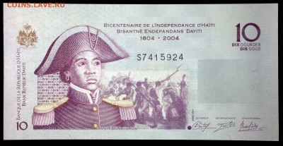Гаити 10 гурдов 2004 unc до 30.07.17. 22:00 мск - 2