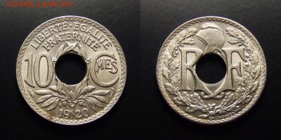 МОНЕТЫ МИРА 07-17 - Франция – 10 сантимов (1920)