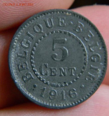 5 сантимов бельгия 1916 цинк - DSCN0955.JPG