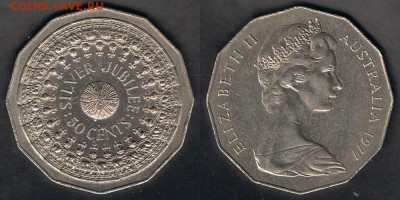 Австралия 50 центов 1977 "25 лет правления" 31.07.17 22:00 - Australia_KM#70_24072017