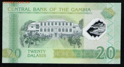 ГАМБИЯ 20 ДАЛАСИ 2014 UNC ПОЛИМЕР - 24 001
