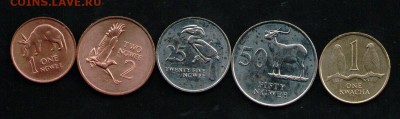 ЗАМБИЯ НАБОР 5 МОНЕТ 1992 UNC - 13 001
