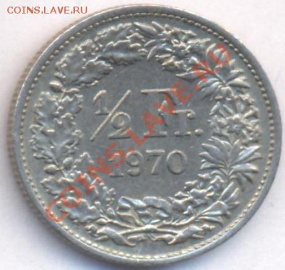 2 франка.1970 г. До 2.02.11 г. 20-00 МСК. - Швейцария 70