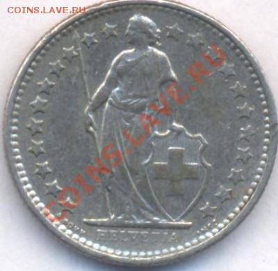 2 франка. 1975 г.  До 2.02.11 г. 20-00 МСК. - Швейцария 75.1