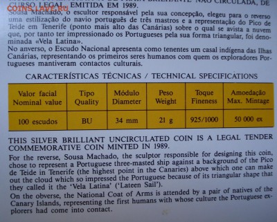 Португалия 100 эскудо 1989 Канарские о-ва БУКЛЕТ! - 1 (2).JPG