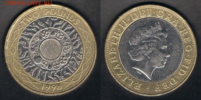 Великобритания 2 фунта 1998 "Прогр. технол." 03.08.17 22:00 - UK_KM#994_22072017