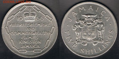 Ямайка 5 шиллингов 1966 "VIII Игры Бр. Содружества" 04.08.17 - Jamaica_KM#40_29072017