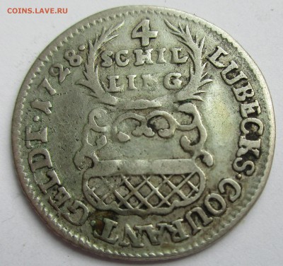 ЛЮБЕК 4 шиллинга 1728. Серебро. ПРЕДПРОДАЖНАЯ. - 044.JPG