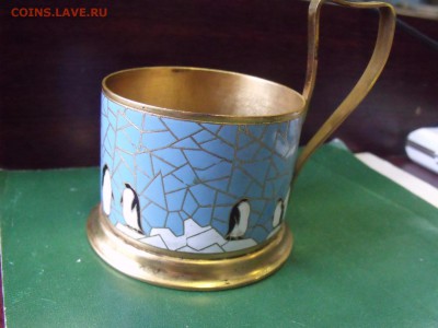 подстаканник Пингвины клеймо лфо мет - image (15)