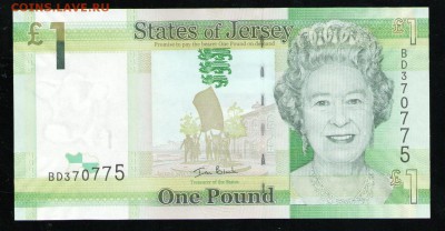 ДЖЕРСИ 1 ФУНТ 2010 UNC - 1 001