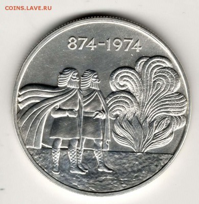Исландия, 1000 крон 1974 (Викинги). С 1500. До 31.07 - 33