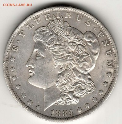 США.1 доллар 1884 О (Морган).Без обращения.С 2000.До 31.07 - 45