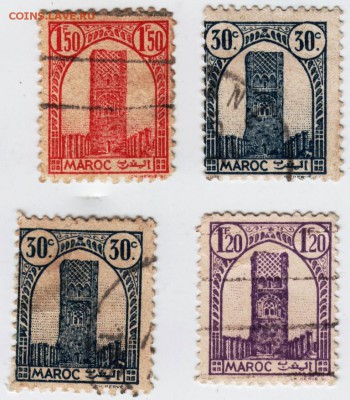 Марка. Марокко 1943 г. 4 шт. до 05.08.17 г. в 23.00 - Scan-170725-0013