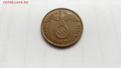 ГЕРМАНИЯ 3РЕЙХ RR 2 пфеннинга 1936 D до 04.08. в 22:00 МСК - P_20170731_153321