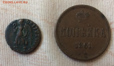 Мелкая медная монета. Портрет, мужик с крыльями - IMG_5203.JPG