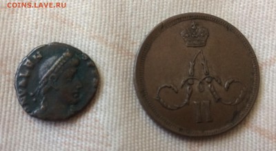 Мелкая медная монета. Портрет, мужик с крыльями - IMG_5205.JPG
