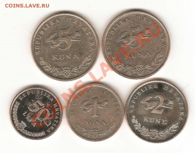 ПЯТЬ МОНЕТ ХОРВАТИЯ. Окончание 01.03 в 22-00. - 09-001
