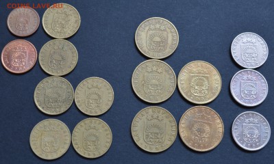 Латвия сантимы 16 монет - солянка 1
