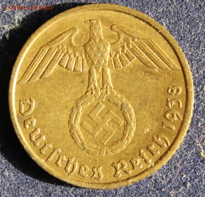 С 1 РУБ. III-й РЕЙХ 5 пфеннигов  1938г."А" БРОНЗА  до 8.08 - IMG_6205.JPG