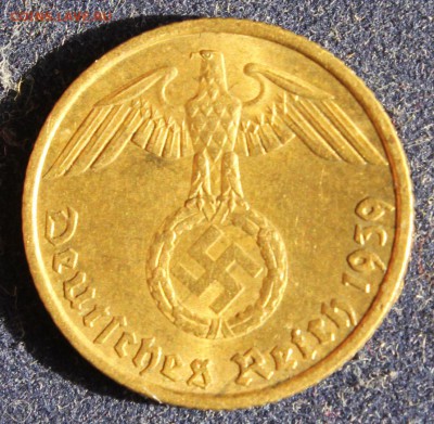 С 1 РУБ. III-й РЕЙХ 5 пфеннигов  1939г."F" БРОНЗА  до 8.08 - IMG_6215.JPG