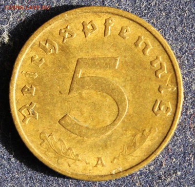 С 1 РУБ. III-й РЕЙХ 5 пфеннигов  1937г."А" БРОНЗА  до 8.08 - IMG_6216.JPG