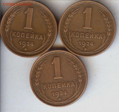 Копейки 1924 г.( 3 шт ) До 5.08.17 в 22- 00 по мск - 015