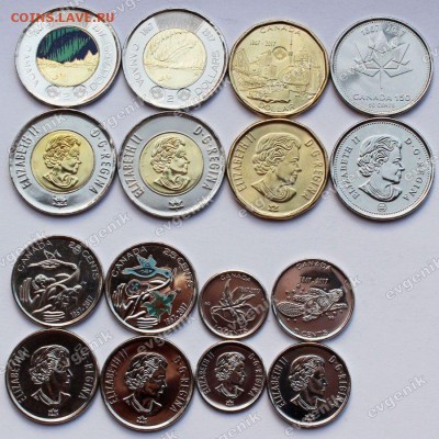 Польша-США-КАНАДА-19-20-РОССИЯ-Португалия-Казахстан - ca_set_2017_canada150_8coins