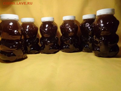 Свежий мёд по 1л. Таким остаётся 2-3 недели после качки,затем садится и светлеет. - DSC05636.JPG