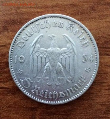 5 рейхсмарок 1934 Монетный двор А - efLxA_JQhNk
