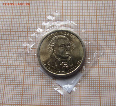 США 1 доллар 2007 Президент №2 Джон Адамс P. До 8.08. - 2р.JPG