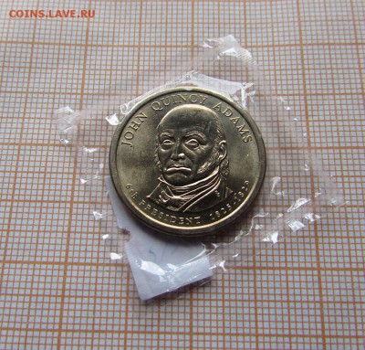 США 1 доллар 2008 Президент №6 Джон Куинси Адамс P.До 8.08. - 6р.JPG