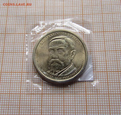 США 1 доллар 2012 Президент №23 Бенджамин Гаррисон D.До 8.08 - 23д.JPG