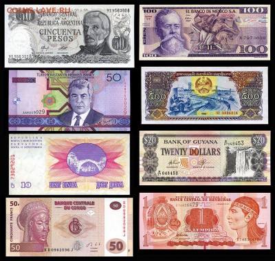 50 банкнот  из   50 стран - 1 ___8шт