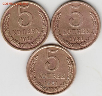 5 копеек 1981 г. 3 шт. до 23.00 11.08.17 г. - Scan-170730-0003