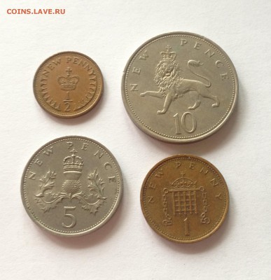 Великобритания - 4 монеты  (1968-1974г.) , до 11.08.17г. - великобритания-1