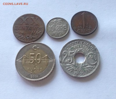 5 монет Европы(1932-2009г.) , до 11.08.17г. - европа