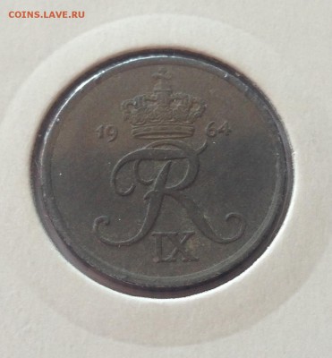 2 эре 1964г. Дания , до 11.08.17г. - дания-2-1
