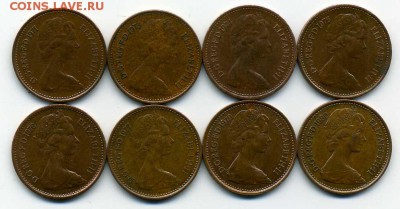 2 пенни 1971 - 80 гг Великобритания, 8 монет до 12 08 17 - хх585