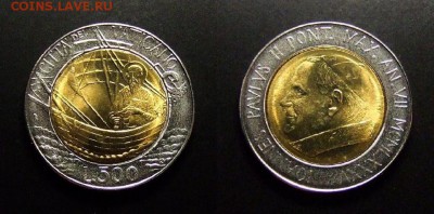 МОНЕТЫ МИРА 07-17 - Ватикан – 500 лир (1985) «Святой Павел в лодке» (бм)
