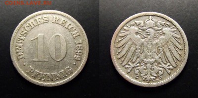 МОНЕТЫ МИРА 07-17 - Германия – 10 пфеннигов (1899 D)