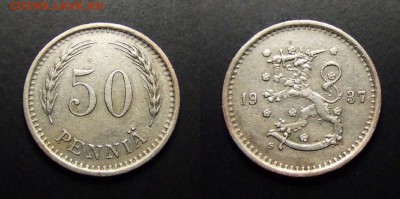 МОНЕТЫ МИРА 07-17 - Финляндия – 50 пенни (1937 S)