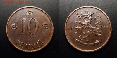 МОНЕТЫ МИРА 07-17 - Финляндия – 10 пенни (1926) медь