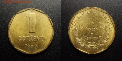 МОНЕТЫ МИРА 07-17 - Аргентина - 1 сентаво (1993)