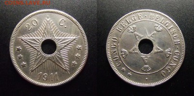 МОНЕТЫ МИРА 07-17 - Бельгийское Конго – 20 сантимов (1911) №1