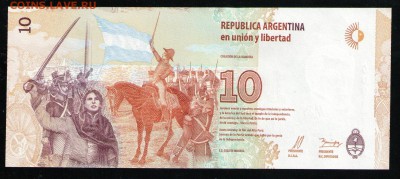 АРГЕНТИНА 10 ПЕСО 2016 UNC - 4 001