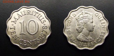 МОНЕТЫ МИРА 07-17 - Брит. Маврикий – 10 центов (1978) «Елизавета II»