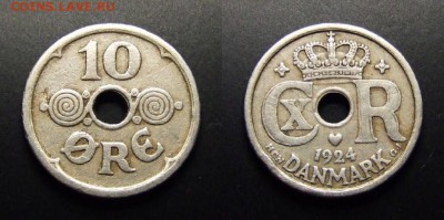 МОНЕТЫ МИРА 07-17 - Дания – 10 эре (1924)