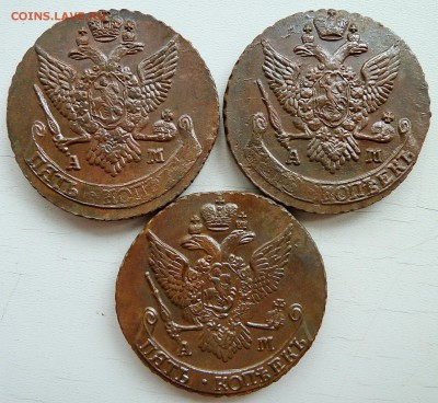 Пятаки 1790,91,93 гг (АМ) - P1090797.JPG