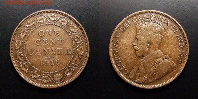 МОНЕТЫ МИРА 07-17 - Канада – 1 цент (1916) «Георг V»
